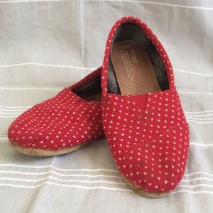 Red Polka Dot TOMS